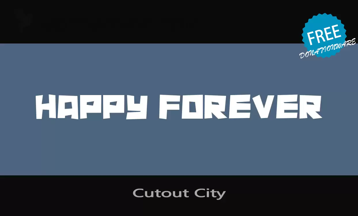 「Cutout-City」字体效果图