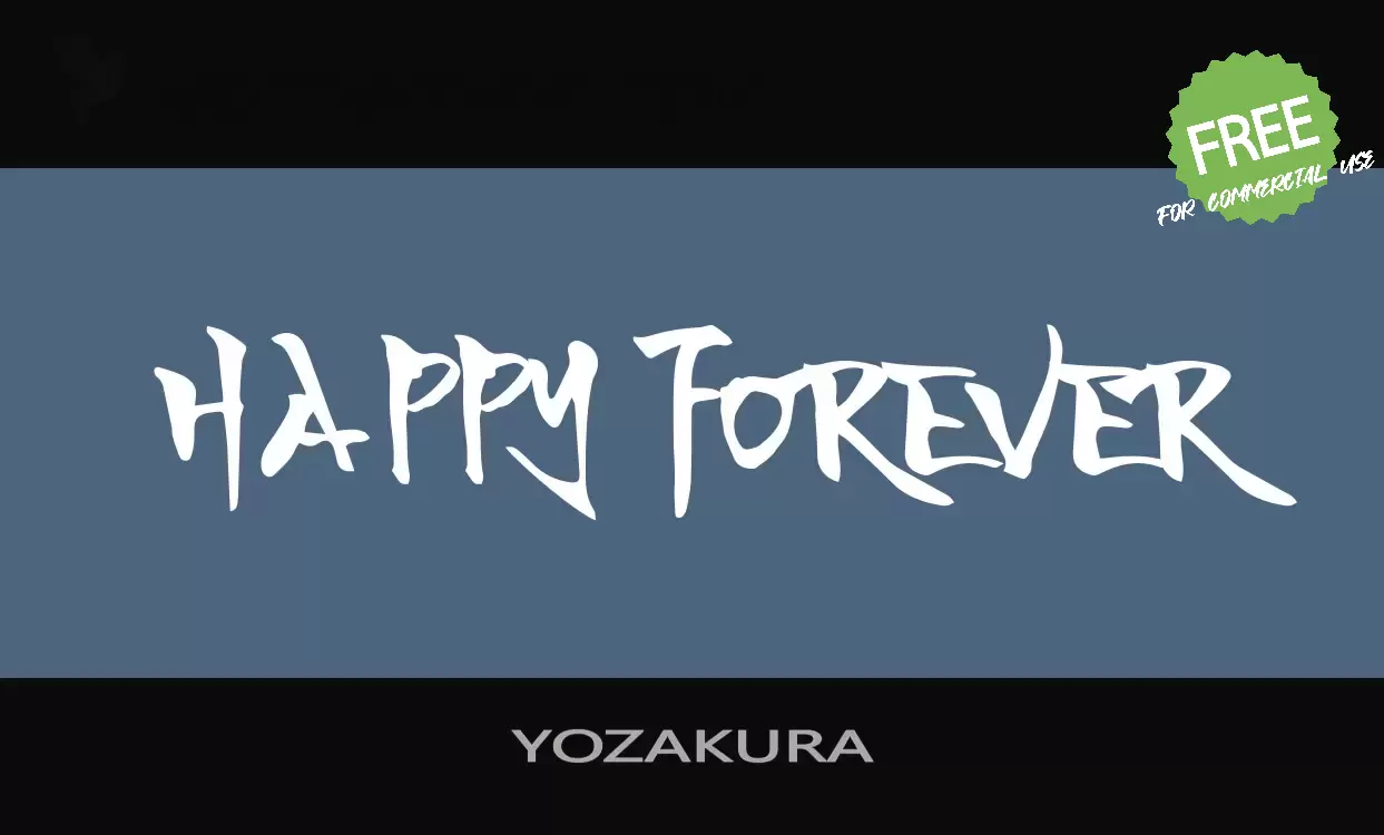 「YOZAKURA」字体效果图