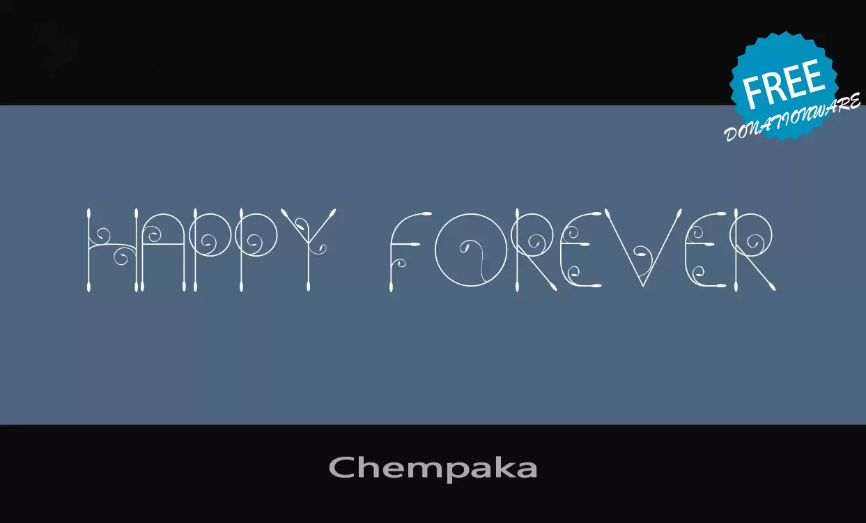 Font Sample of Chempaka