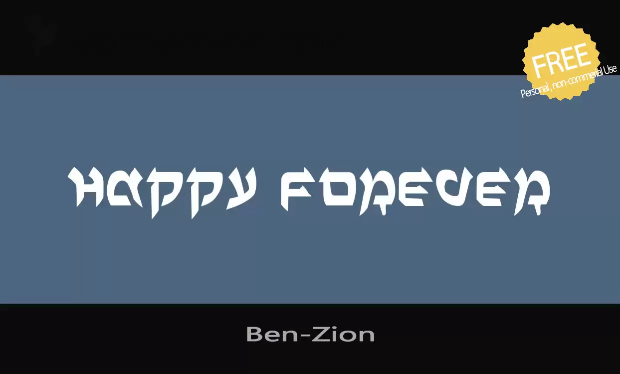 Font Sample of Ben-Zion