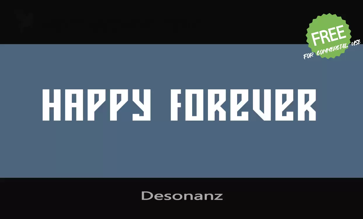 Font Sample of Desonanz