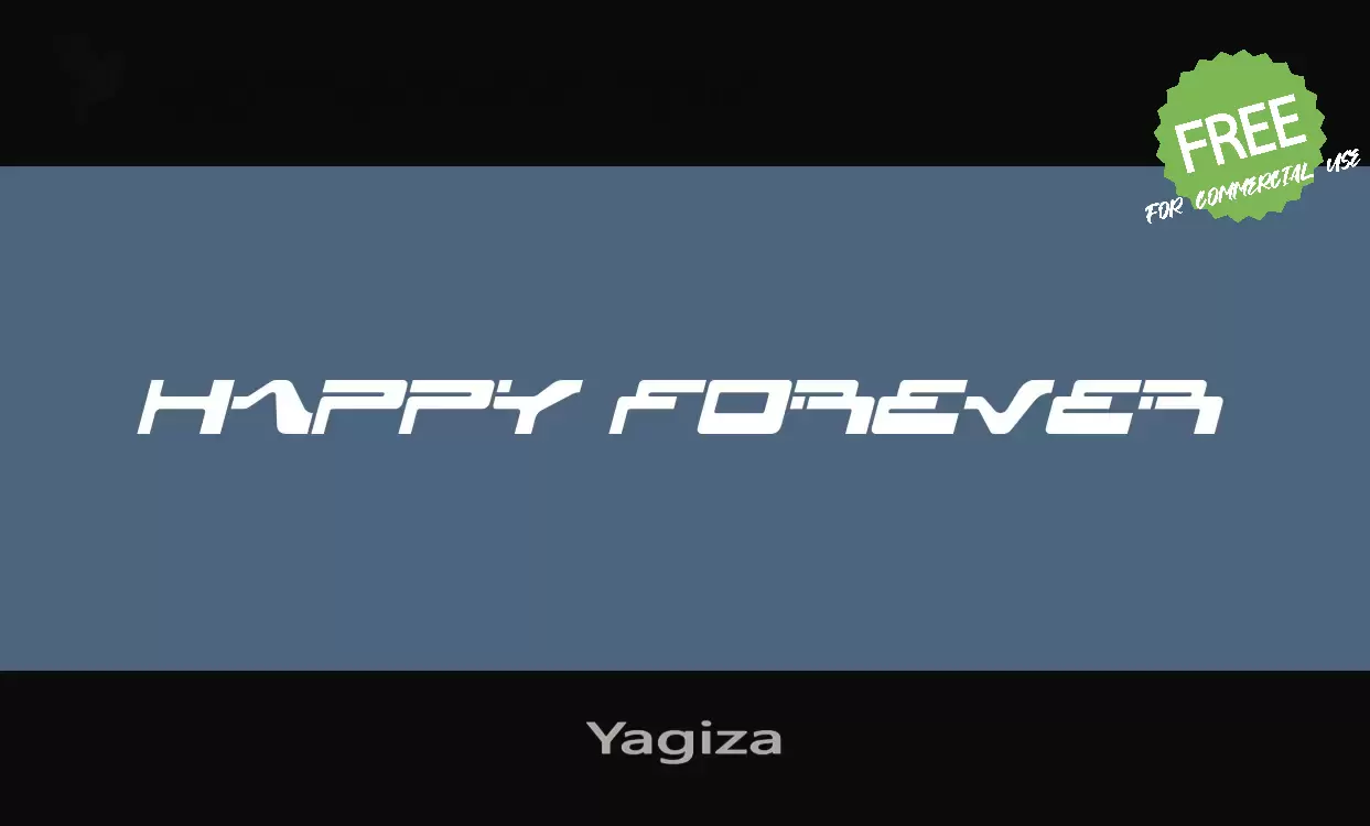 Font Sample of Yagiza