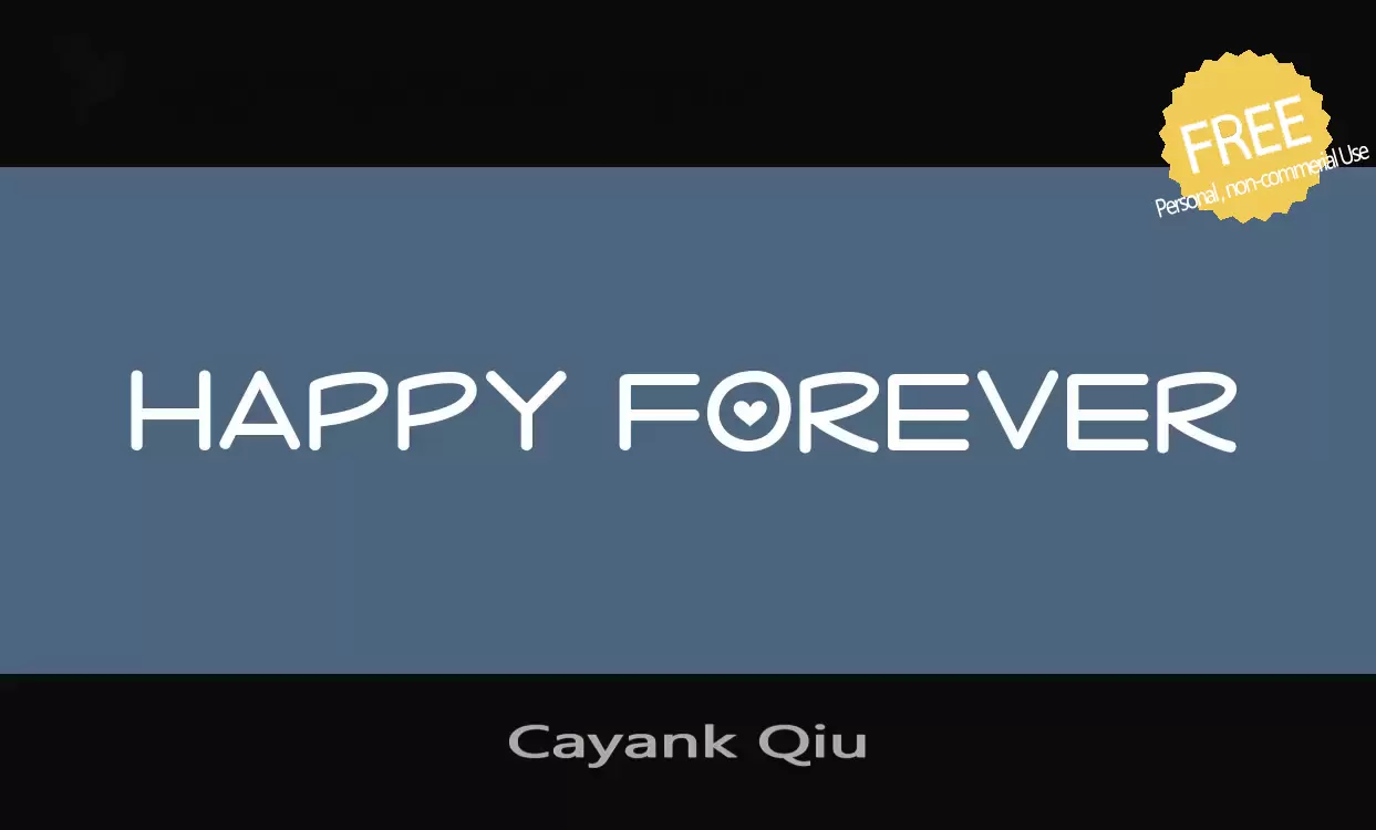 「Cayank-Qiu」字体效果图