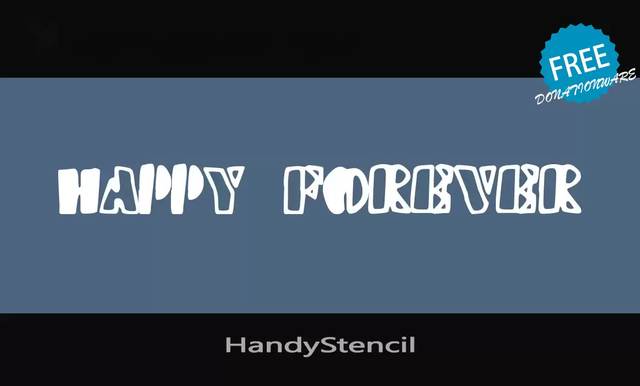 「HandyStencil」字体效果图