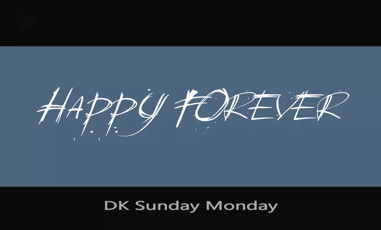 「DK-Sunday-Monday」字体效果图