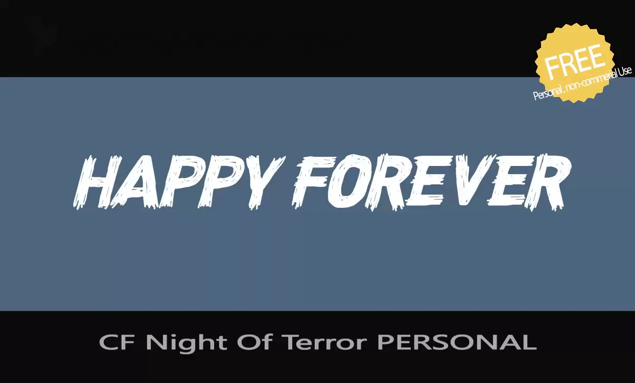 「CF-Night-Of-Terror-PERSONAL」字体效果图