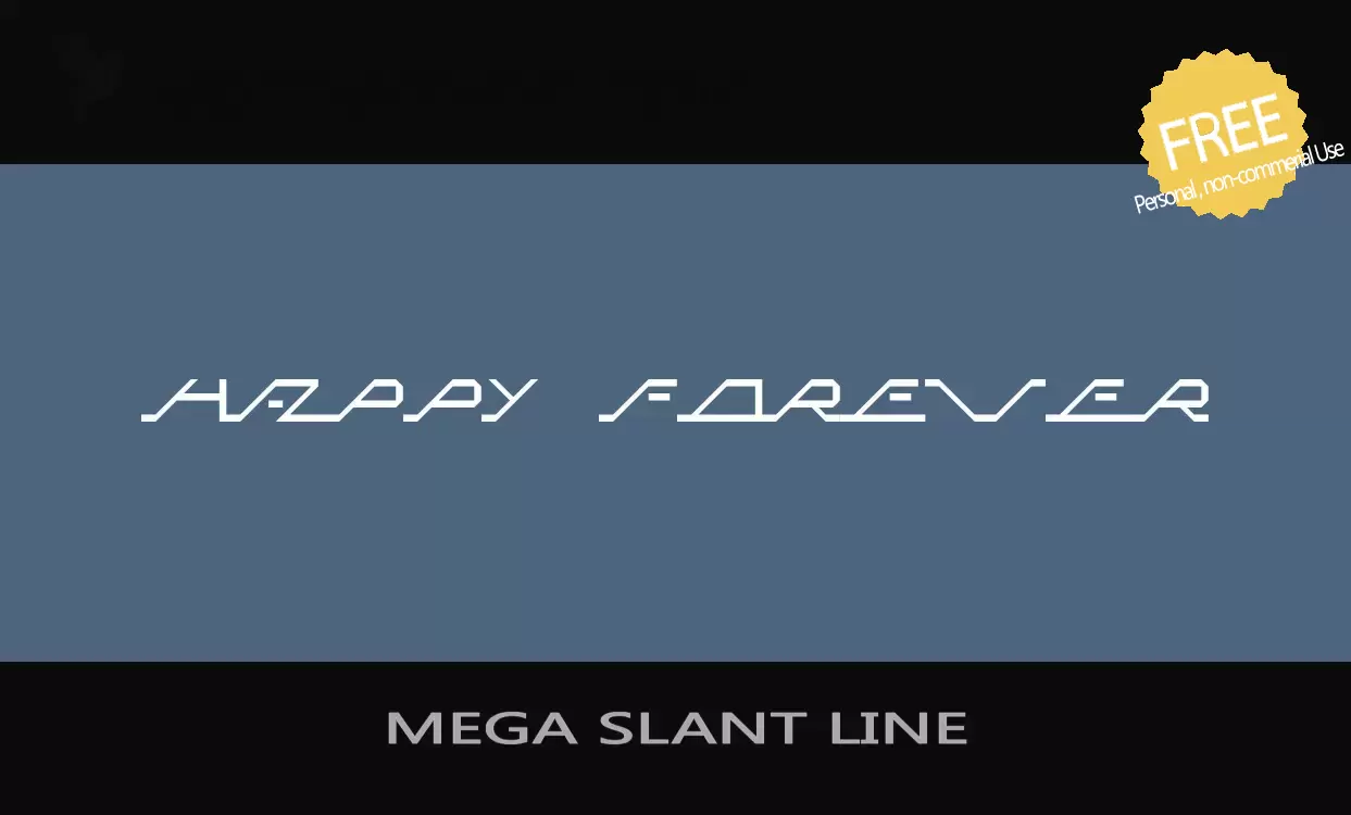 「MEGA-SLANT-LINE」字体效果图