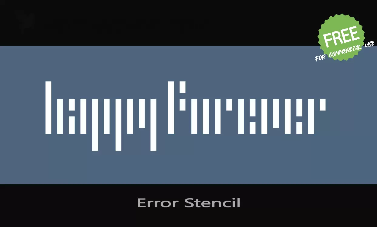 Sample of Error-Stencil