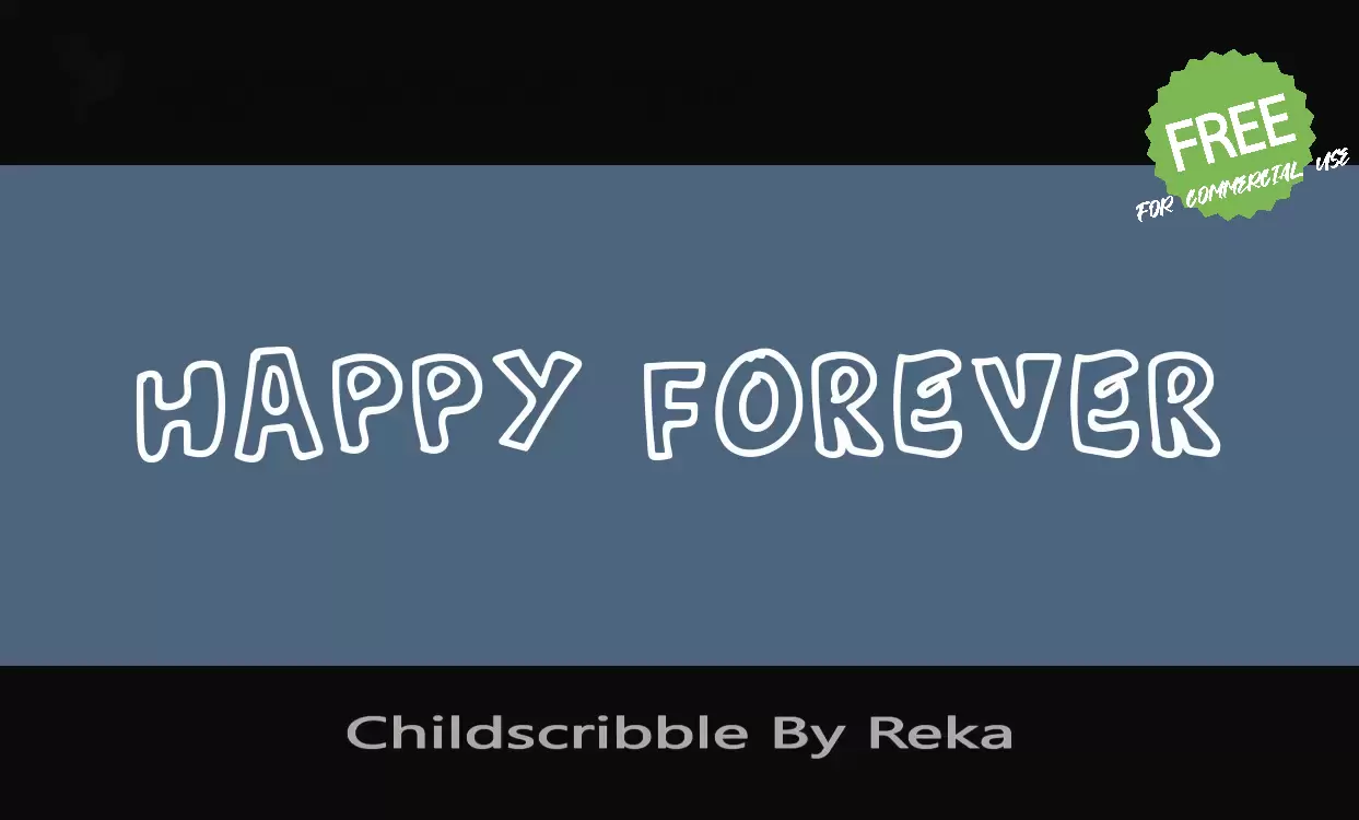 Font Sample of Childscribble-By-Reka