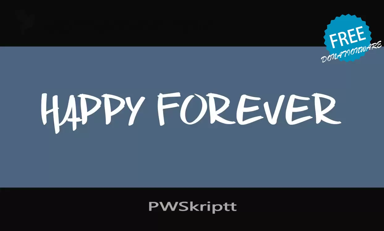 「PWSkriptt」字体效果图