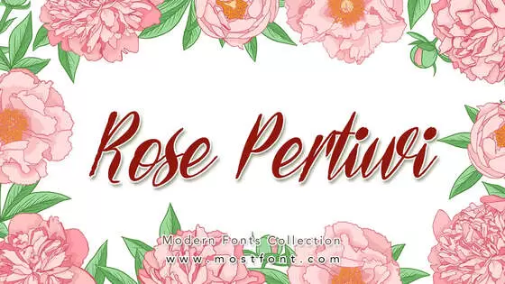 「Rose-Pertiwi」字体排版图片