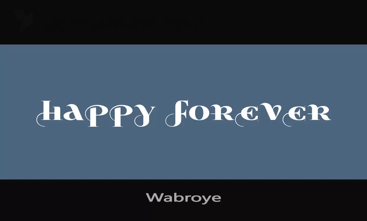 Font Sample of Wabroye