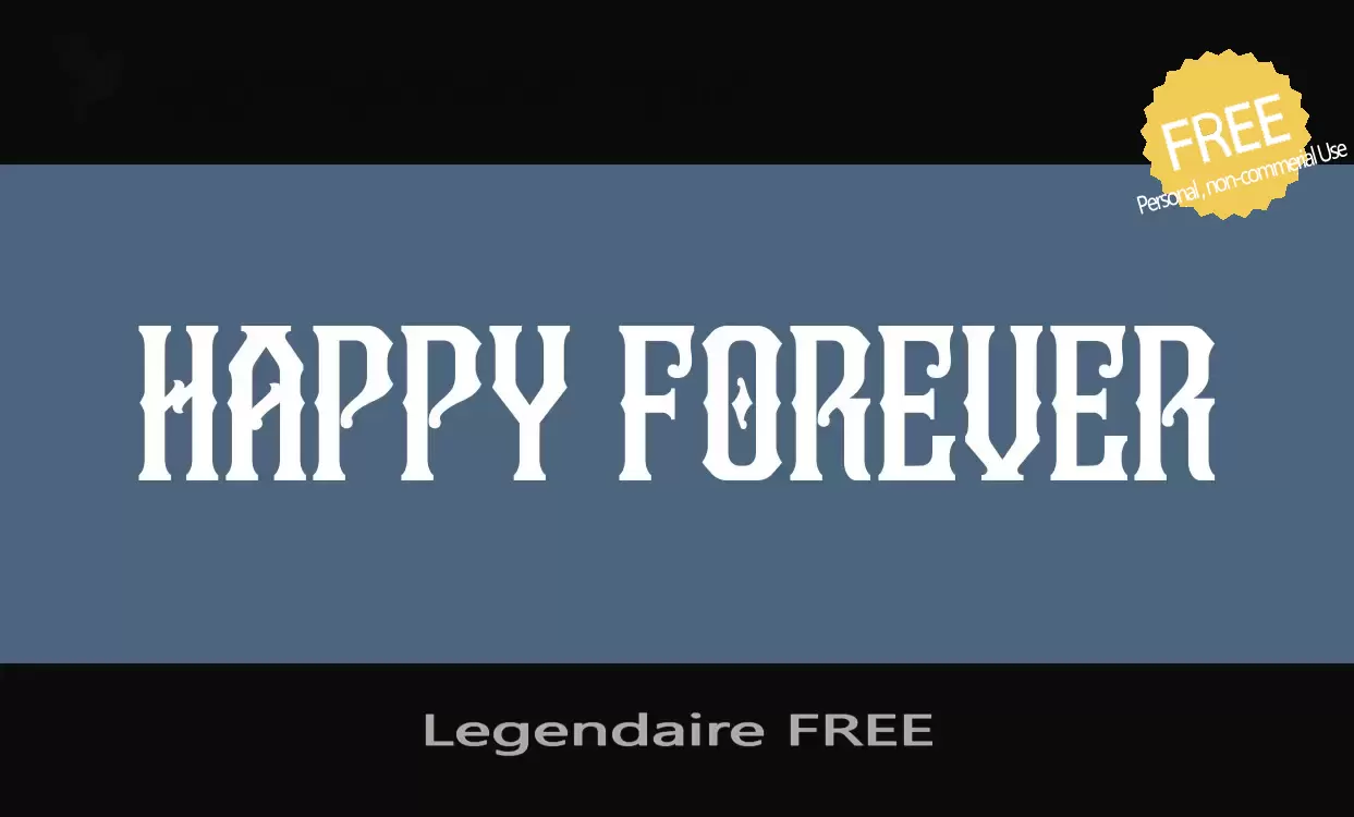 「Legendaire-FREE」字体效果图