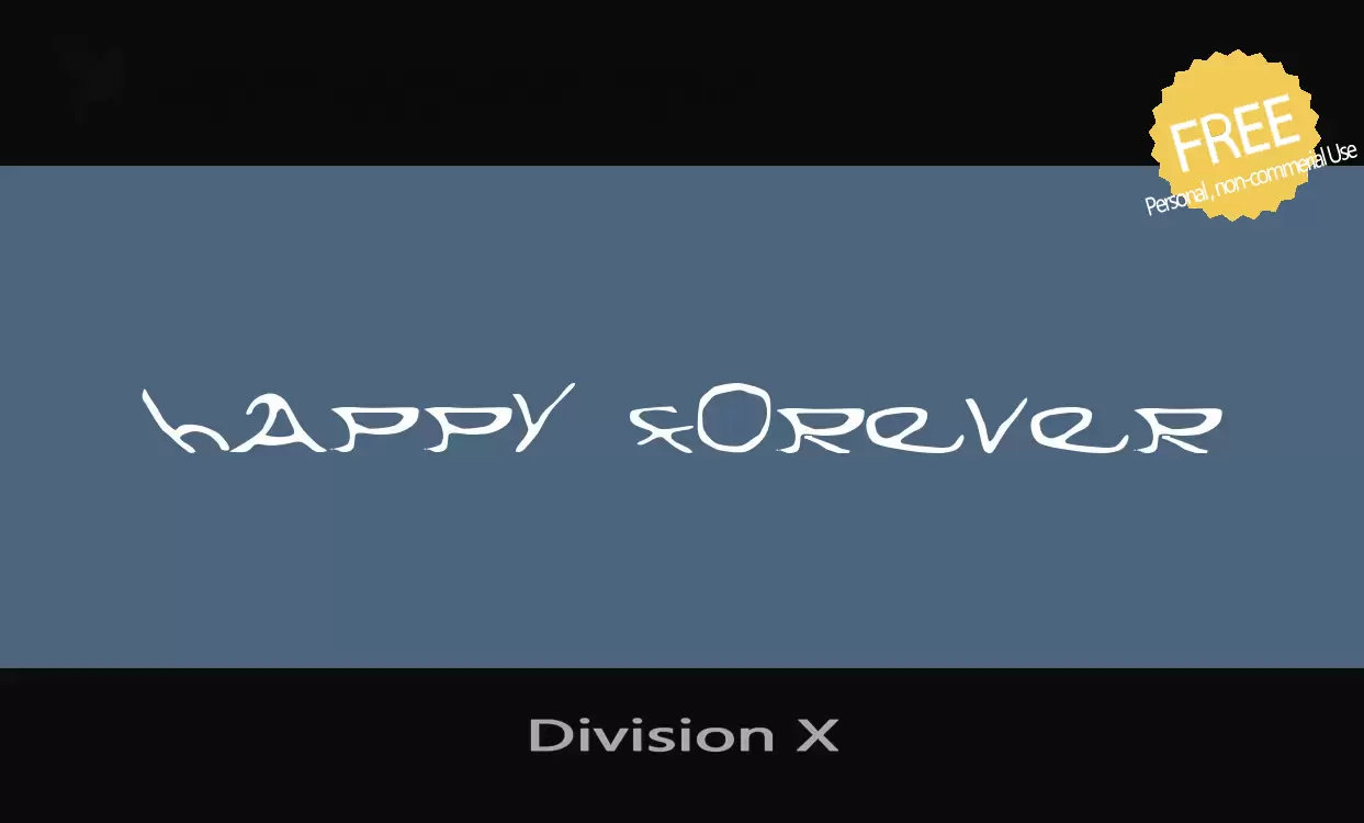 「Division-X」字体效果图