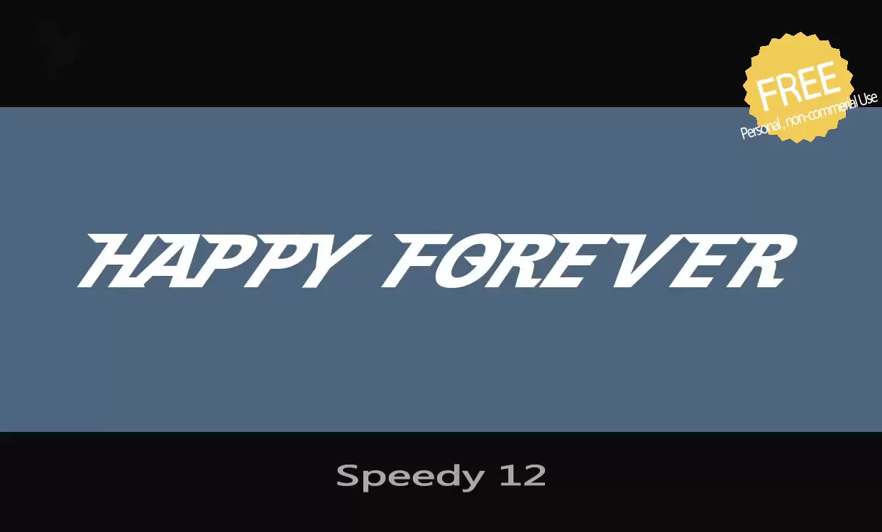 「Speedy-12」字体效果图