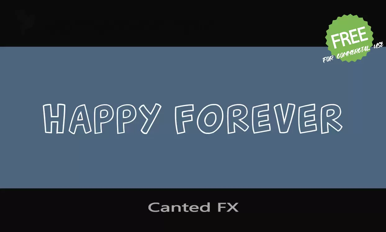 Font Sample of Canted-FX