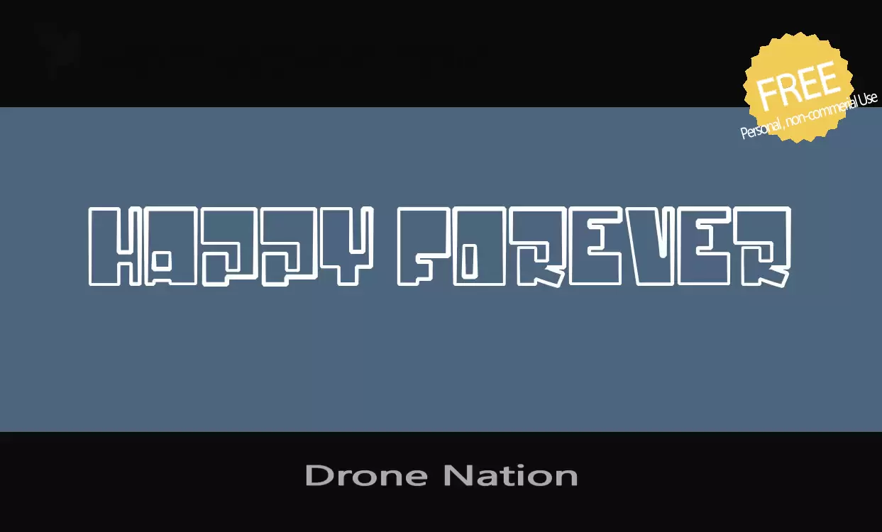 Font Sample of Drone-Nation