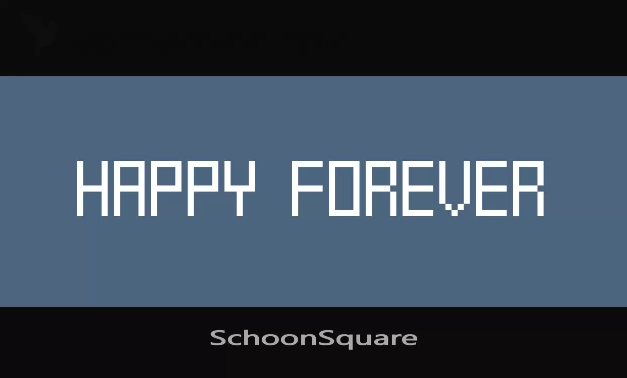 「SchoonSquare」字体效果图