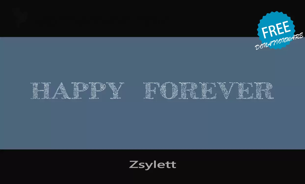 「Zsylett」字体效果图