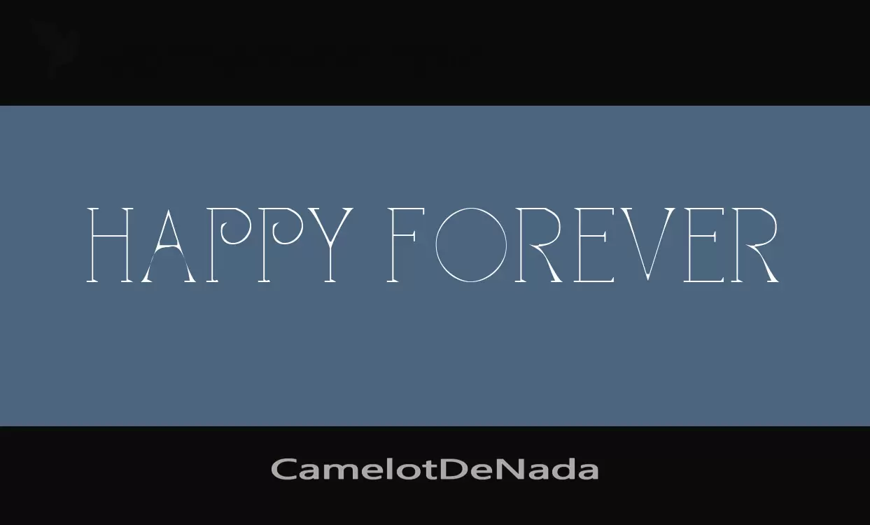 Font Sample of CamelotDeNada