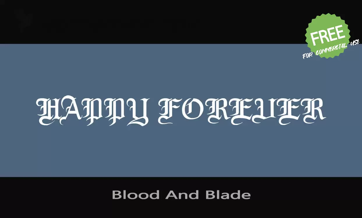 Font Sample of Blood-And-Blade