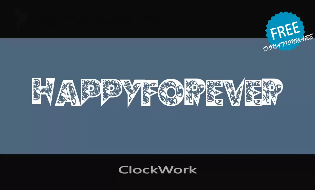 「ClockWork」字体效果图