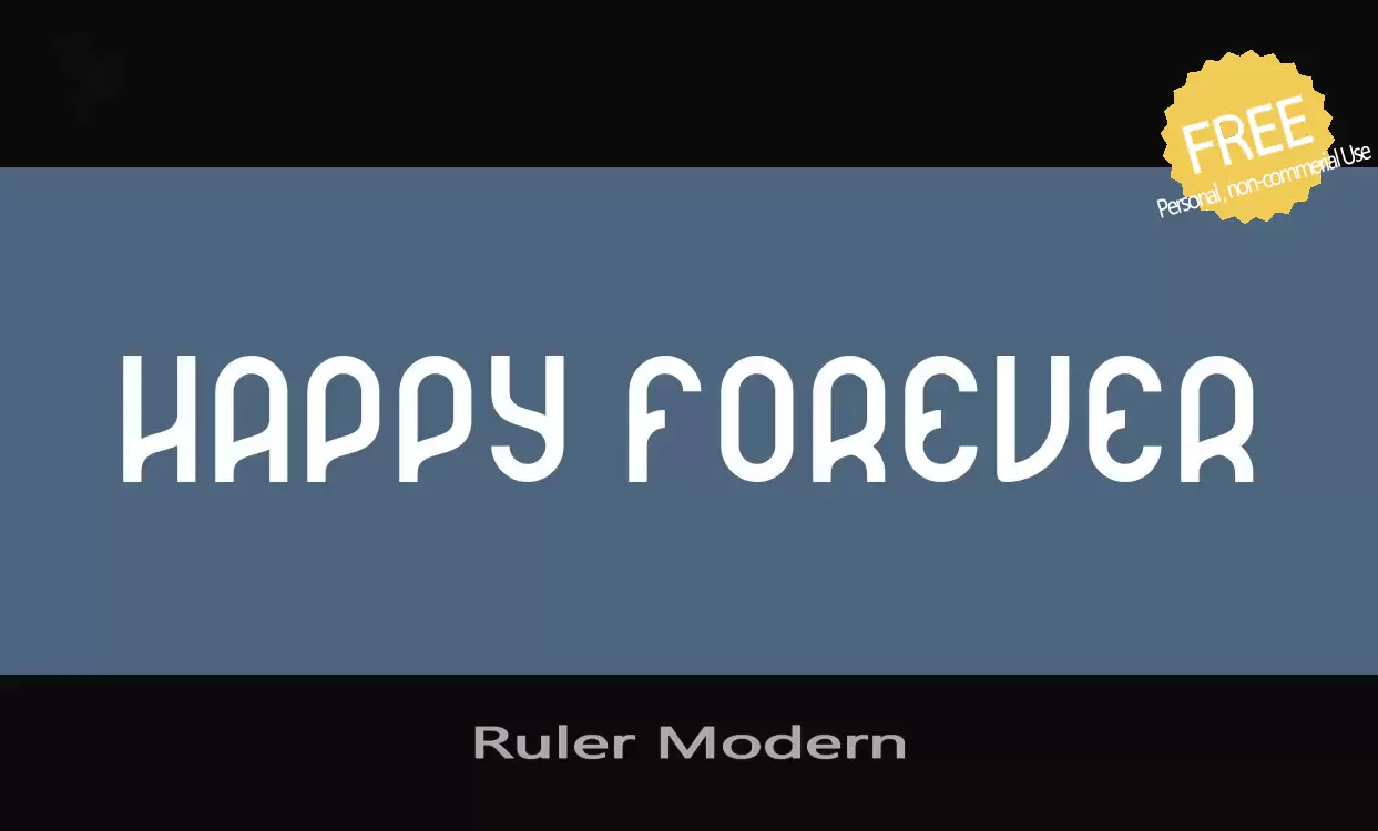 「Ruler-Modern」字体效果图
