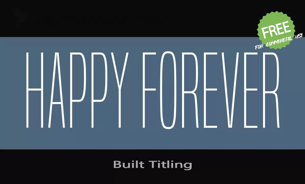 「Built-Titling」字体效果图