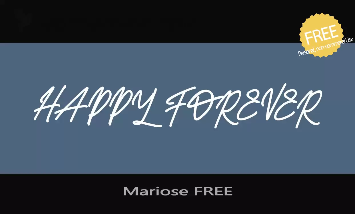 Font Sample of Mariose-FREE