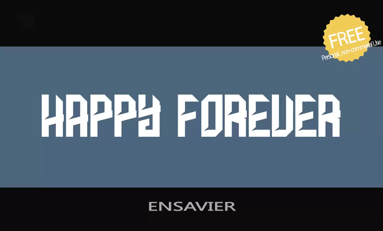 Font Sample of ENSAVIER