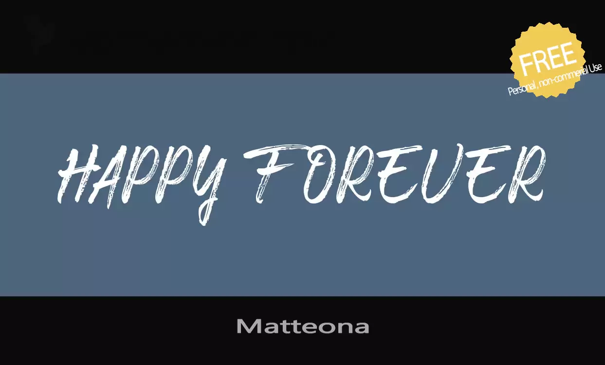 「Matteona」字体效果图