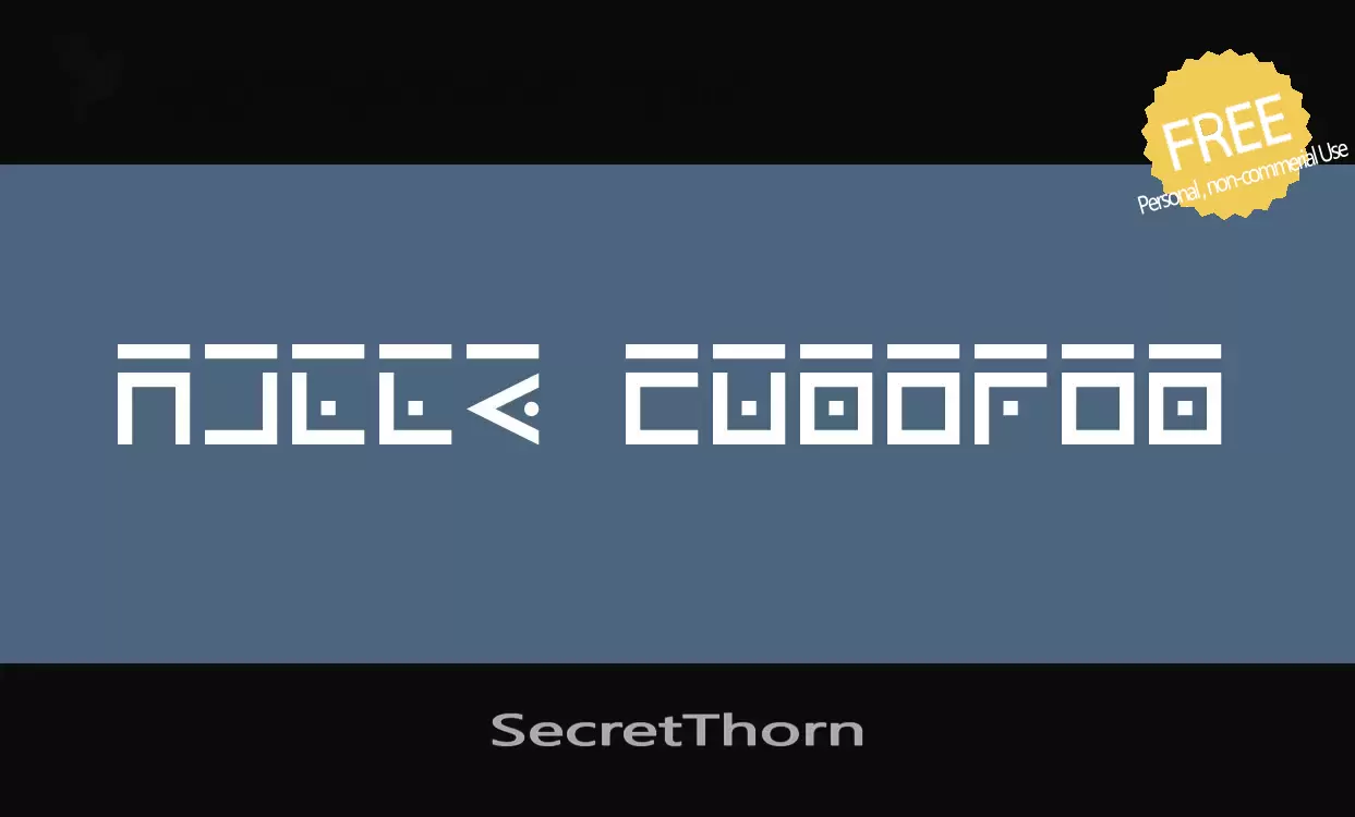 「SecretThorn」字体效果图