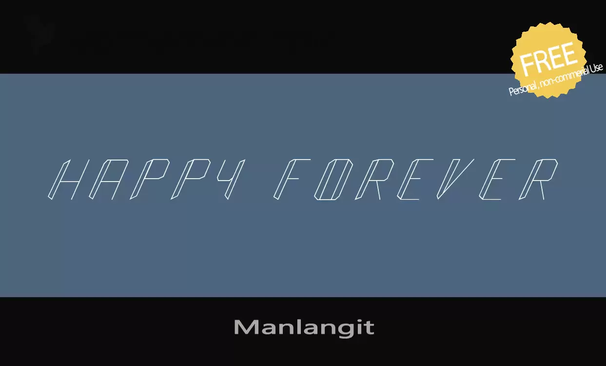 Font Sample of Manlangit