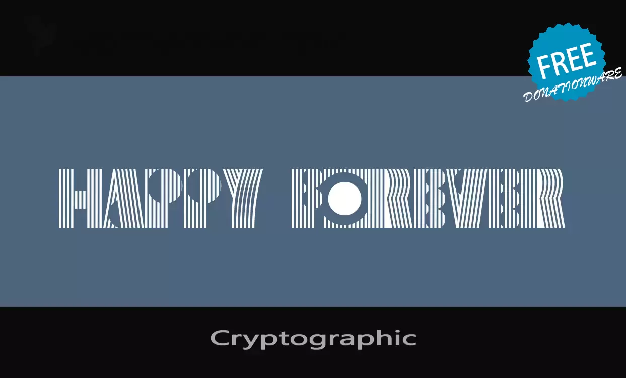 「Cryptographic」字体效果图