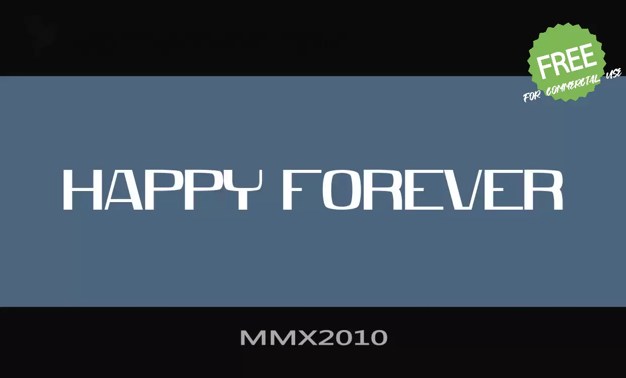 「MMX2010」字体效果图