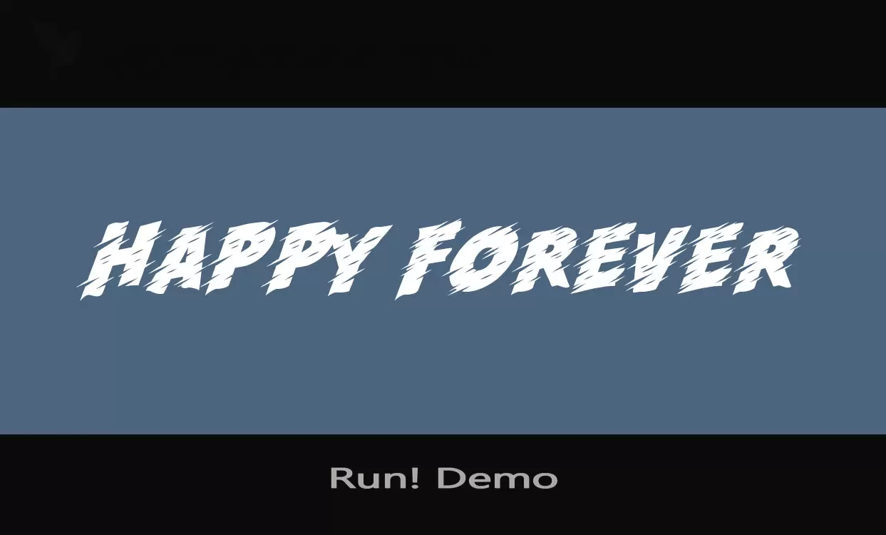 Font Sample of Run!-Demo