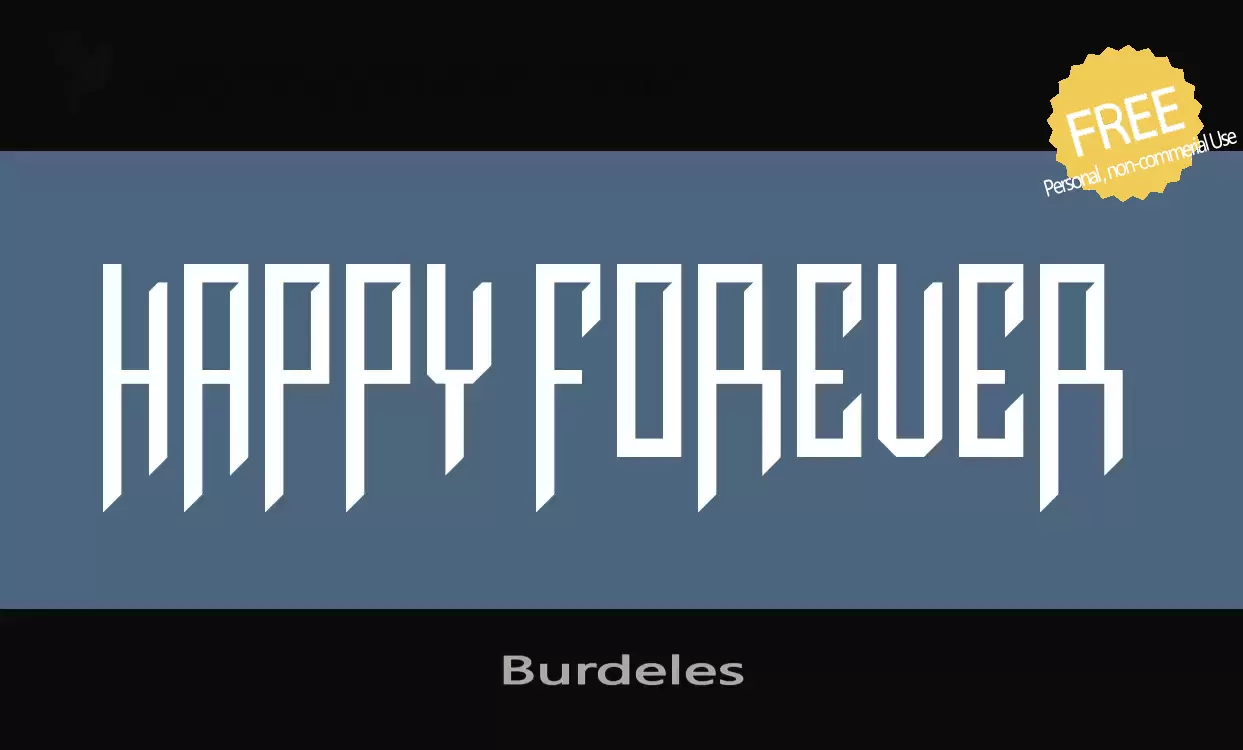 「Burdeles」字体效果图