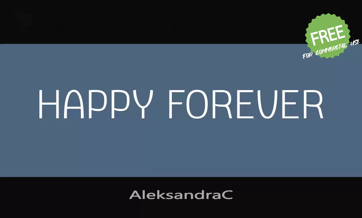 Font Sample of AleksandraC