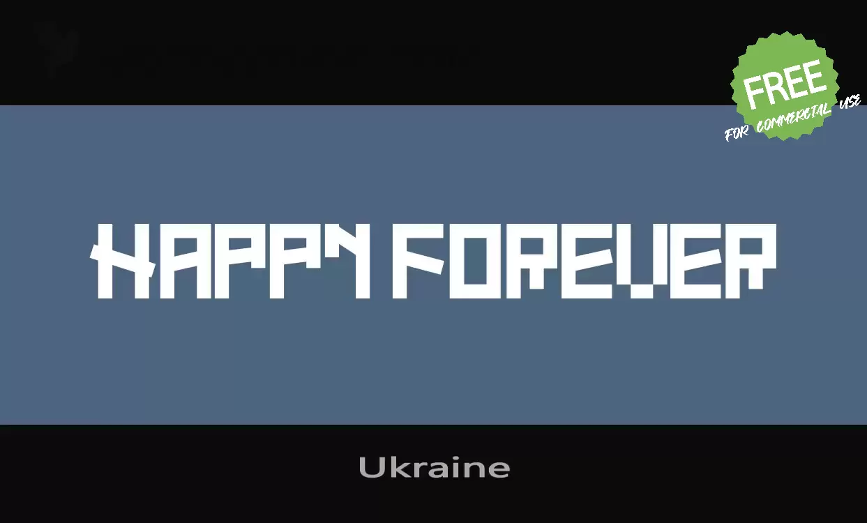 「Ukraine」字体效果图