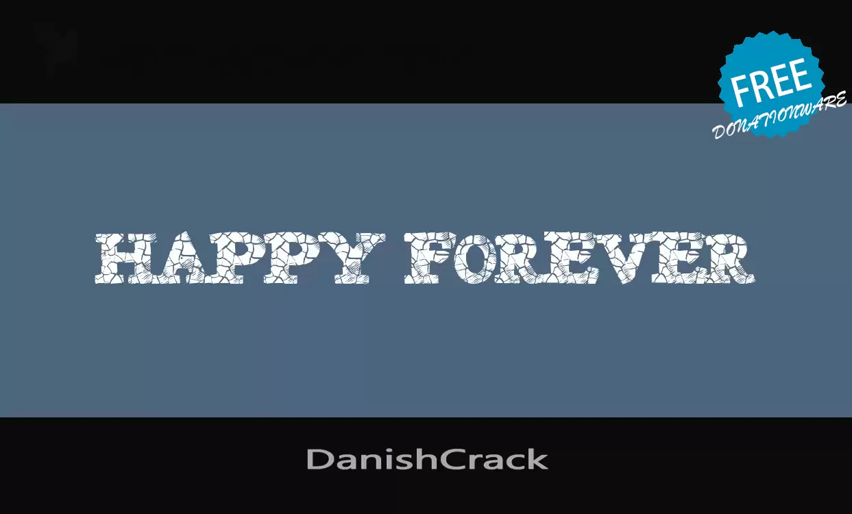 Font Sample of DanishCrack