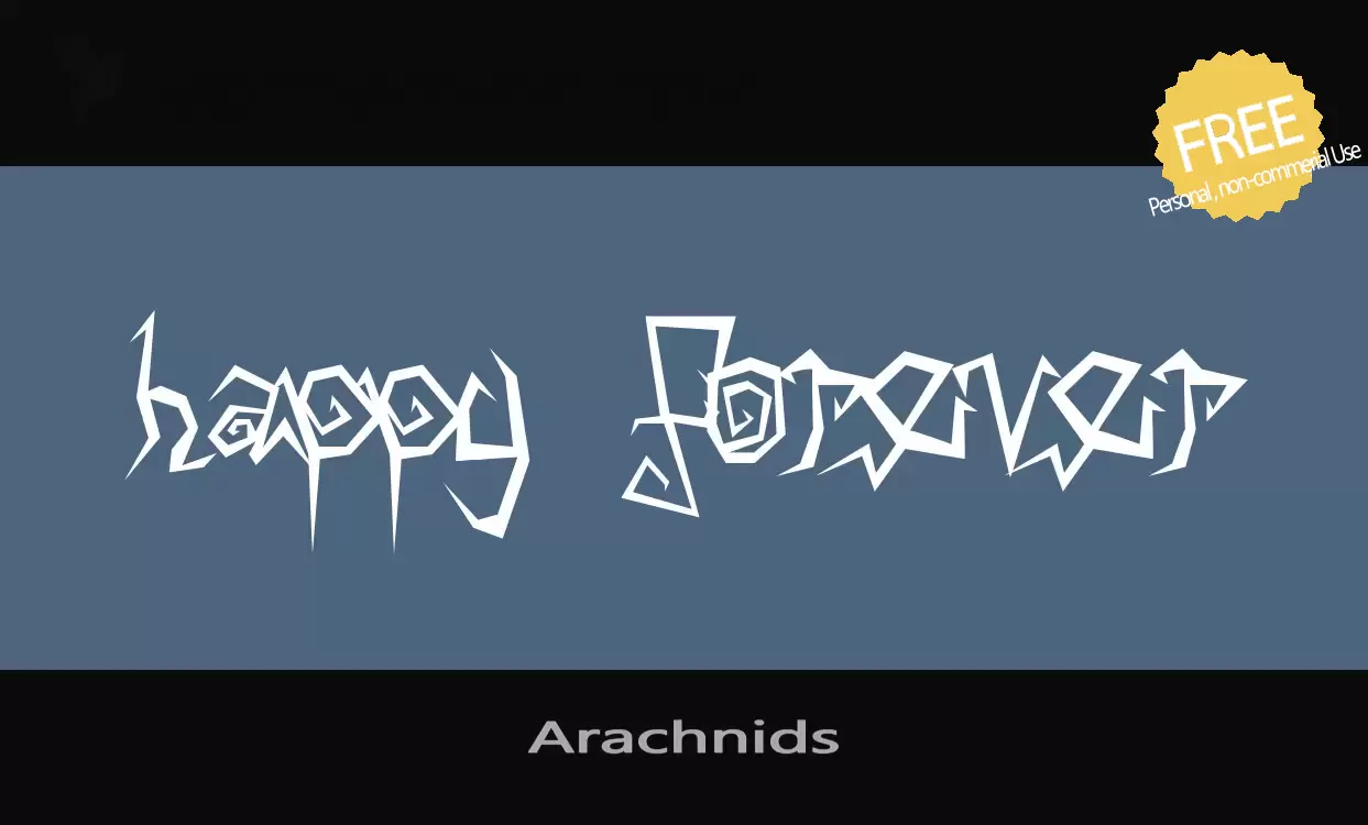 「Arachnids」字体效果图