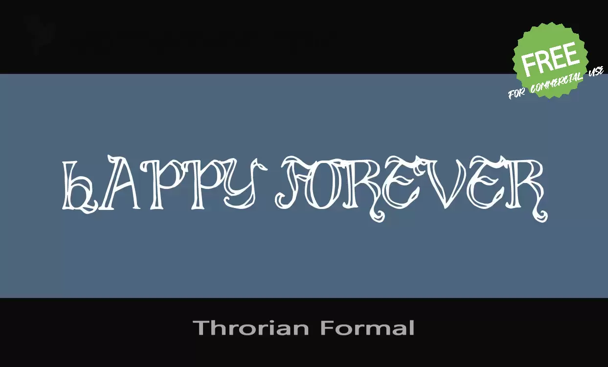 Font Sample of Throrian-Formal