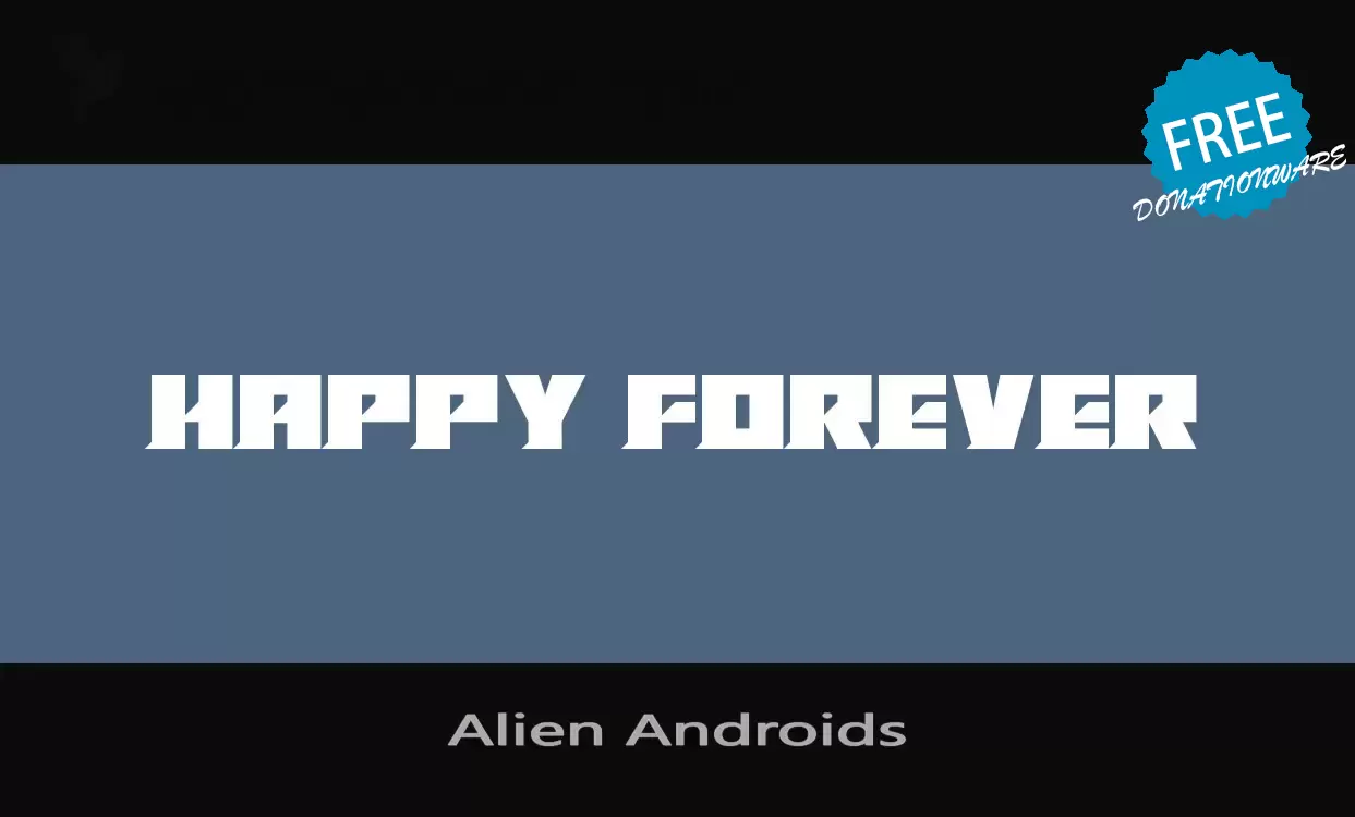 「Alien-Androids」字体效果图