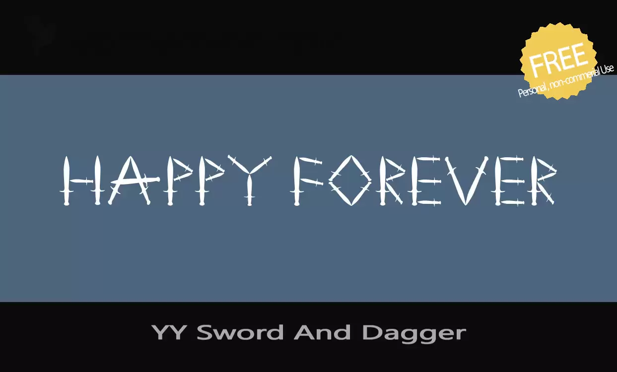 「YY-Sword-And-Dagger」字体效果图