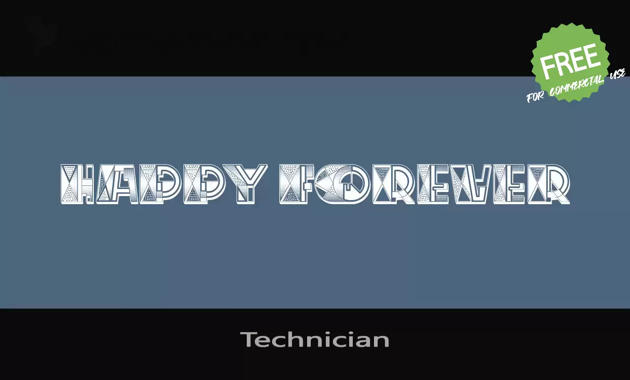Font Sample of Technician