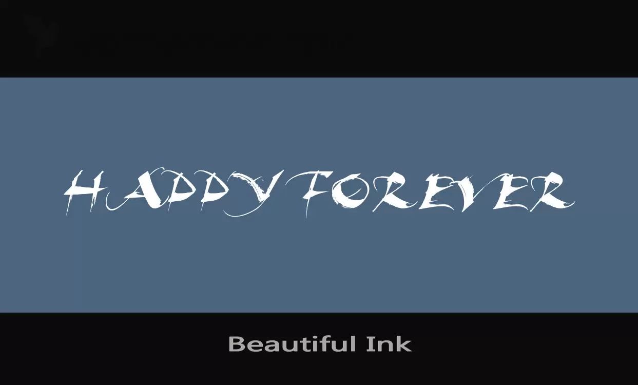 Font Sample of Beautiful-Ink