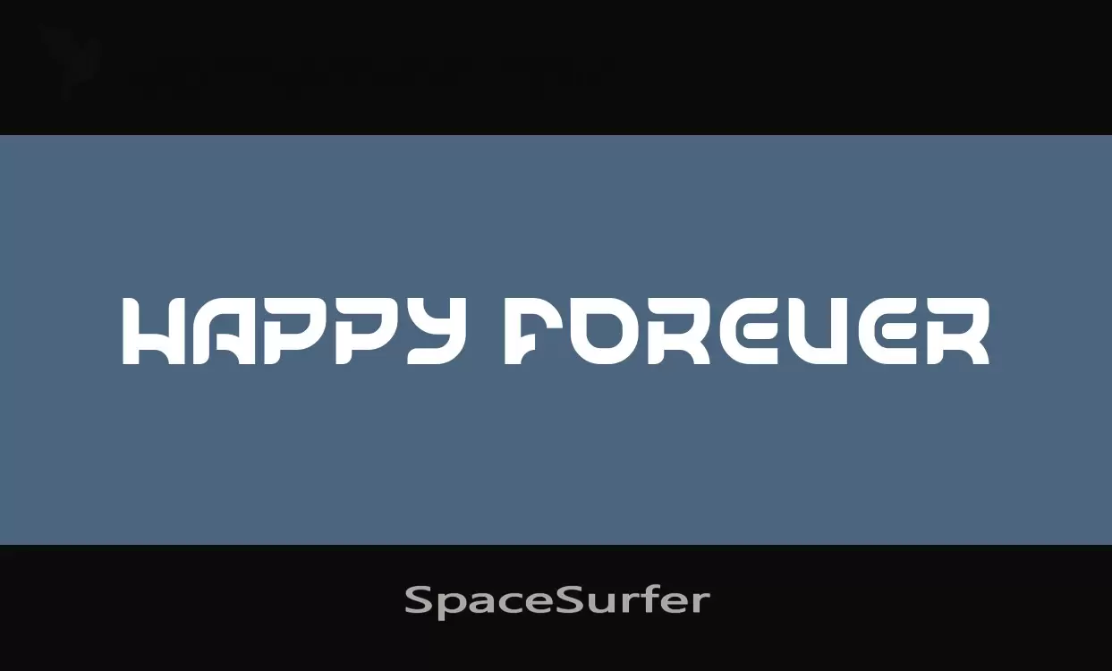 「SpaceSurfer」字体效果图