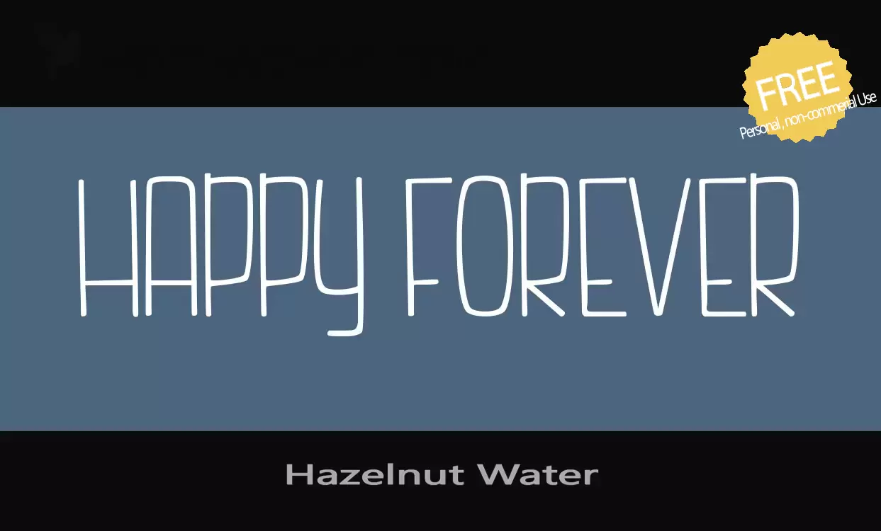 「Hazelnut-Water」字体效果图