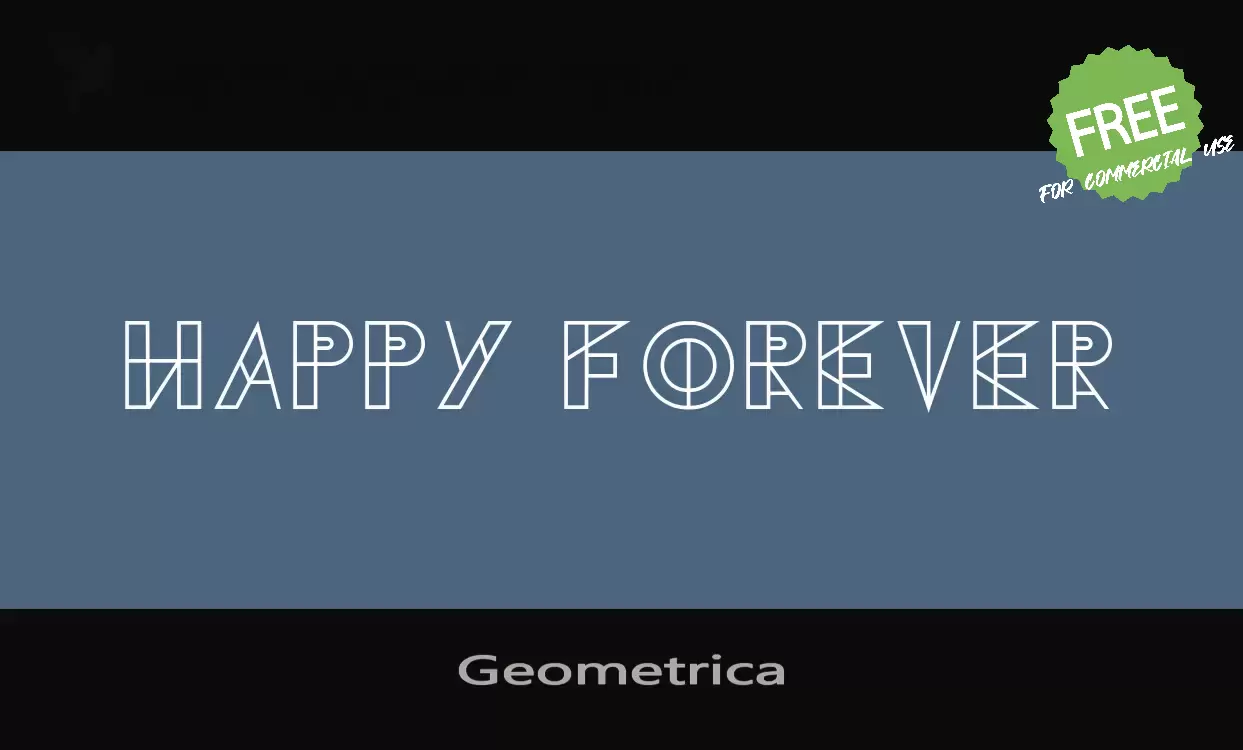 Font Sample of Geometrica