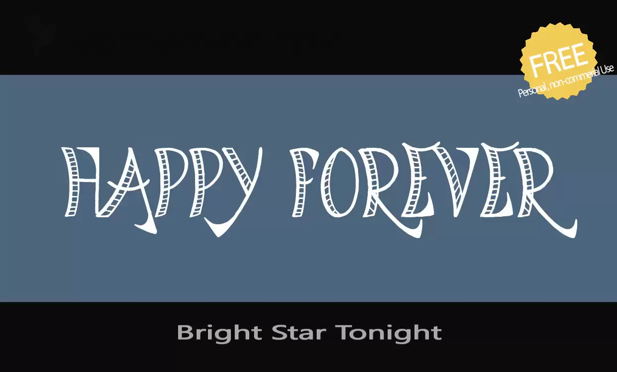 Font Sample of Bright-Star-Tonight